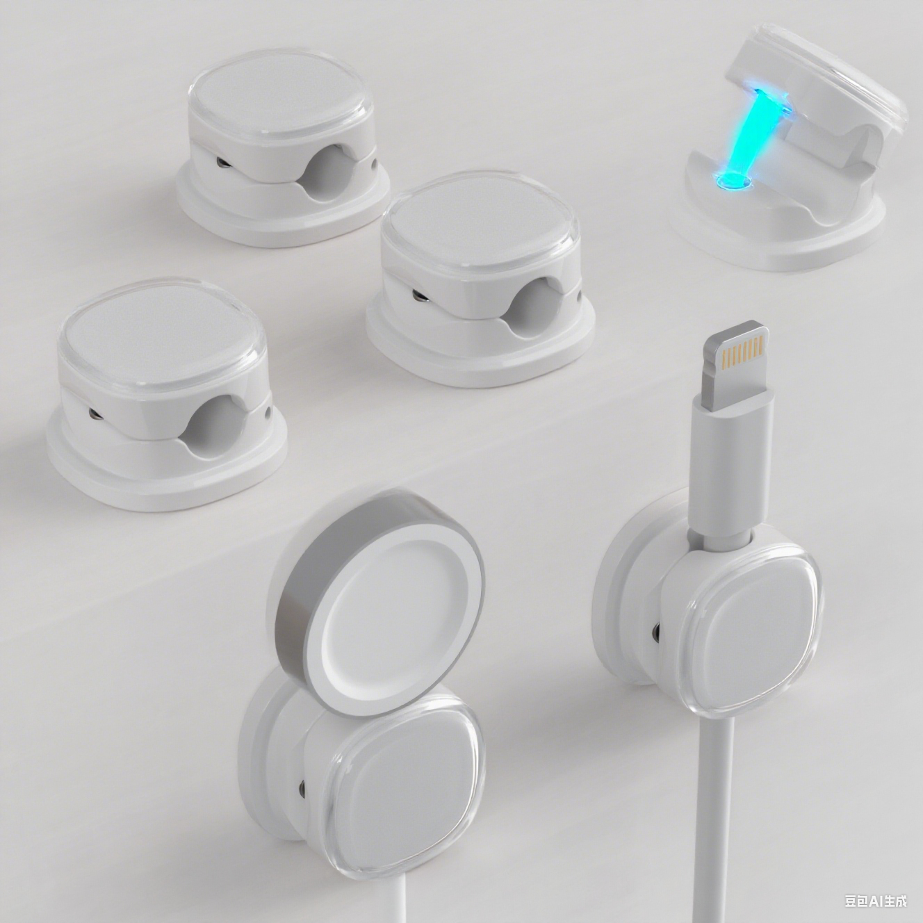 Home Office Organization - 3/6/8/12PCS Magnetic Cable Clips, Adjustable Cord