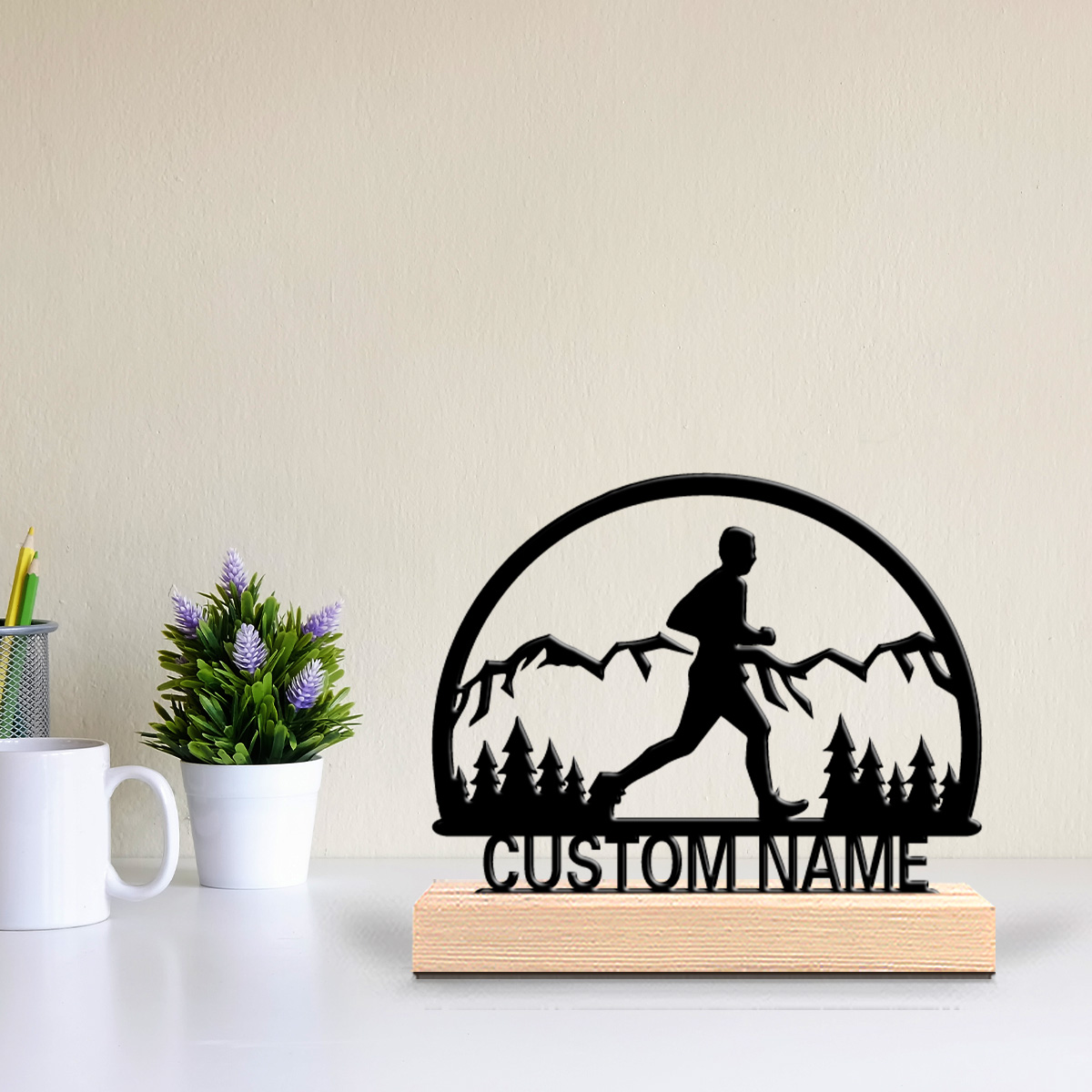 Home Office Industrial Style - 1pc Cartoon Personalized Custom run Metal