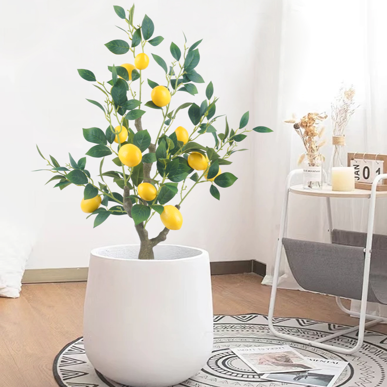 Home Office Word - Uflower Artificial Lemon Tree with Pot