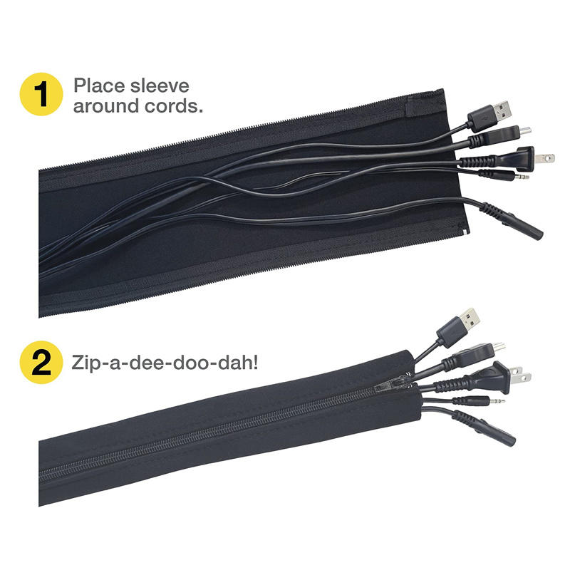 Home Office Organization - 1/2/4 PCS Flexible Cable Management Sleeve