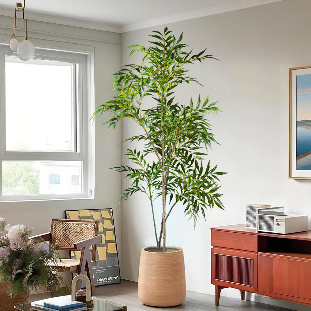 Home Office Word - 78-140cm Large Artificial Nandina Plants Plastic