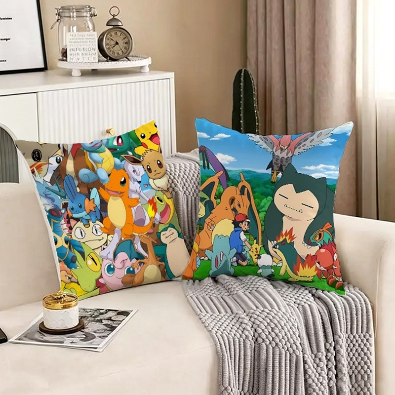 Home Office With Sofa - Pokemon Anime Soft Pillow Case for