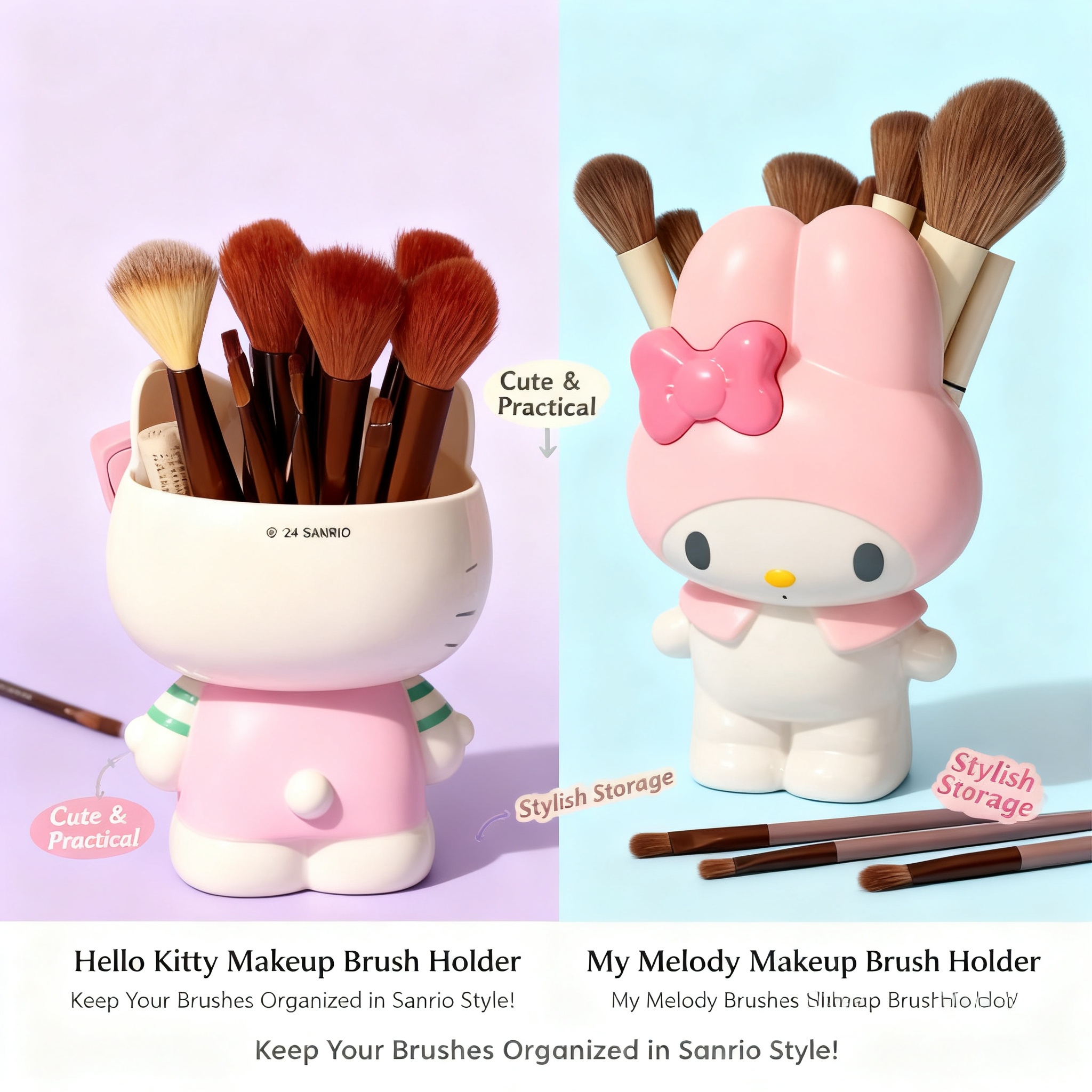 Pen Holder Organizer - My Melody Hello Kitty Makeup Brush