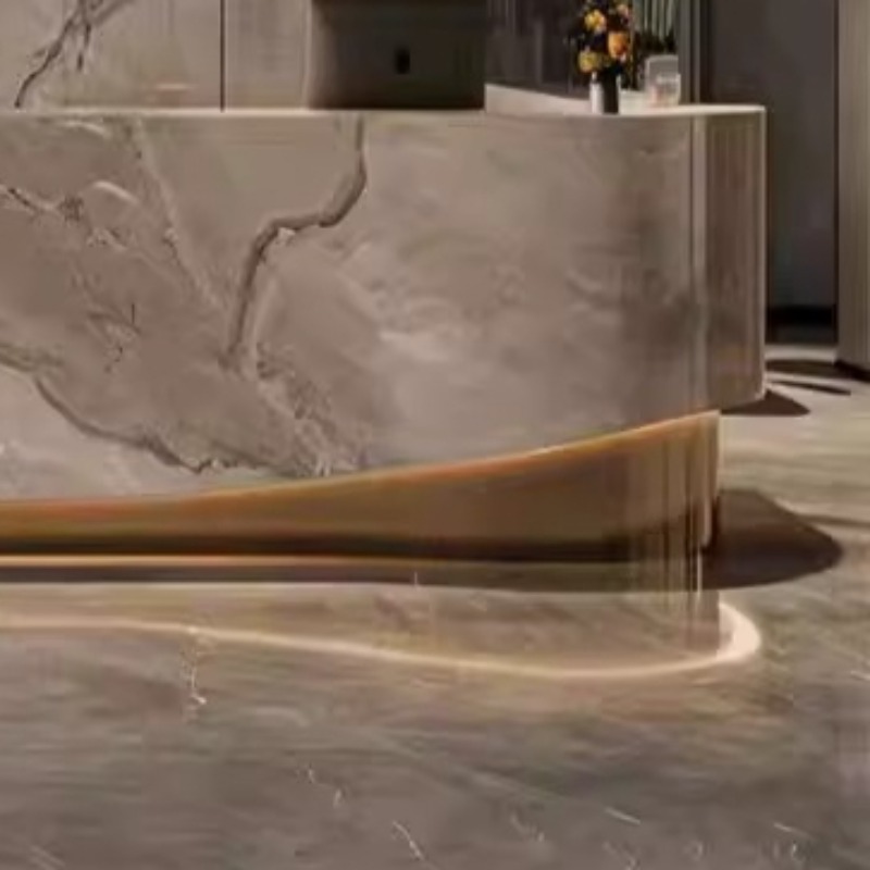 Floor Elegant Reception Desk L – Home Office Tienda recenzja i cena