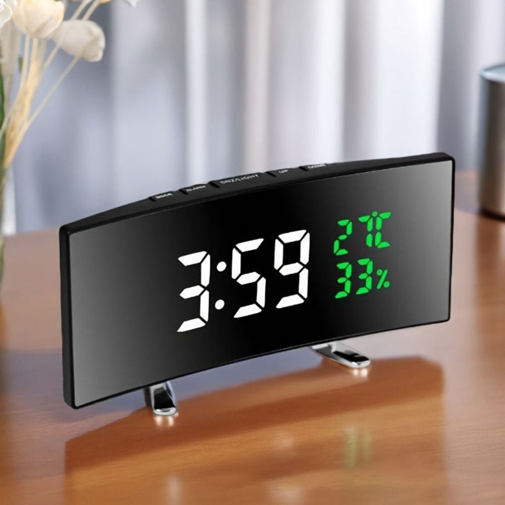 Curved Screen Digital Alarm Cl – Led Desk Clock recenzja i cena