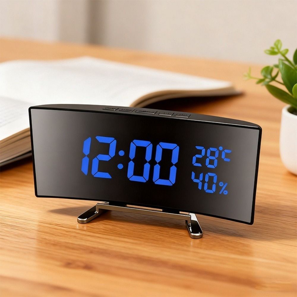 Curved Screen Digital Alarm Cl – Led Desk Clock recenzja i cena