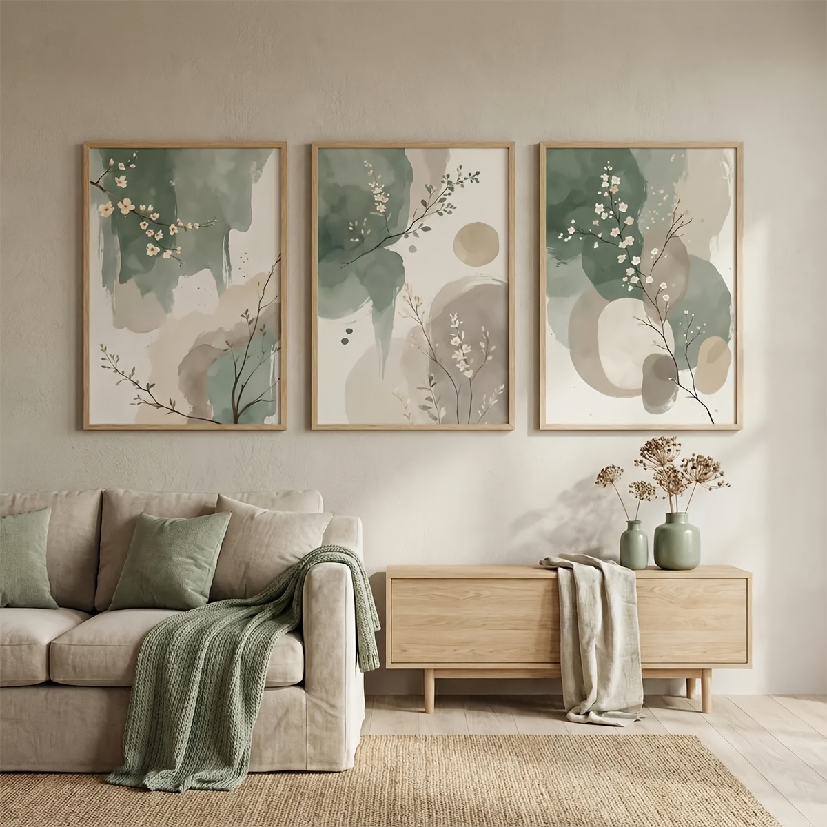 3pcs Japanese-Style Plant Canv – Home Office Word recenzja i cena