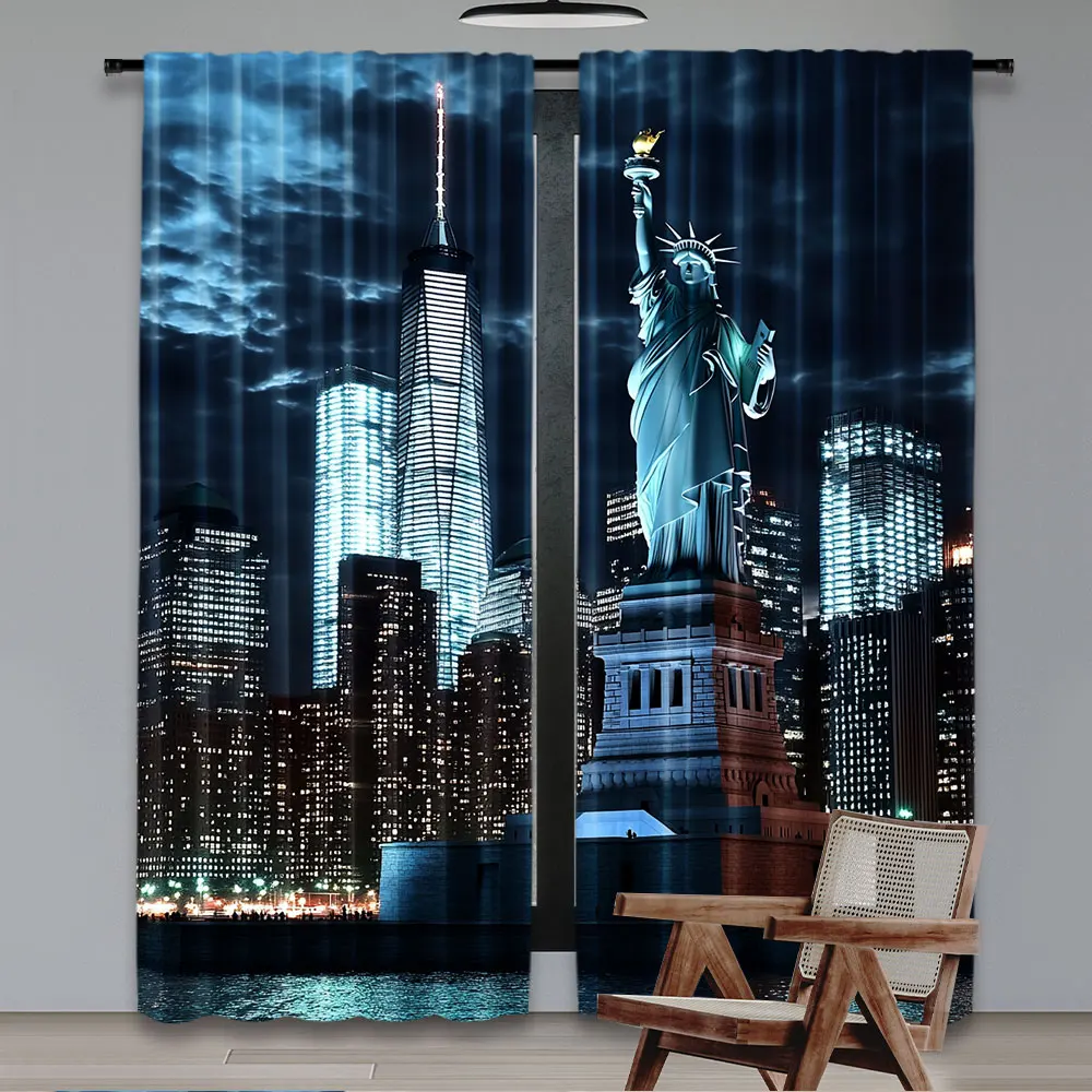2Pcs Statue Of Liberty Curtain – Home Office York recenzja i cena
