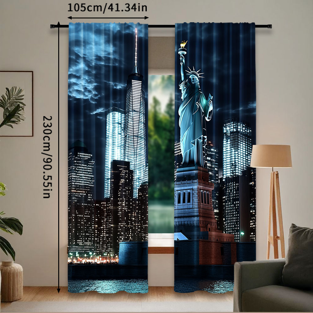 2Pcs Statue Of Liberty Curtain – Home Office York recenzja i cena