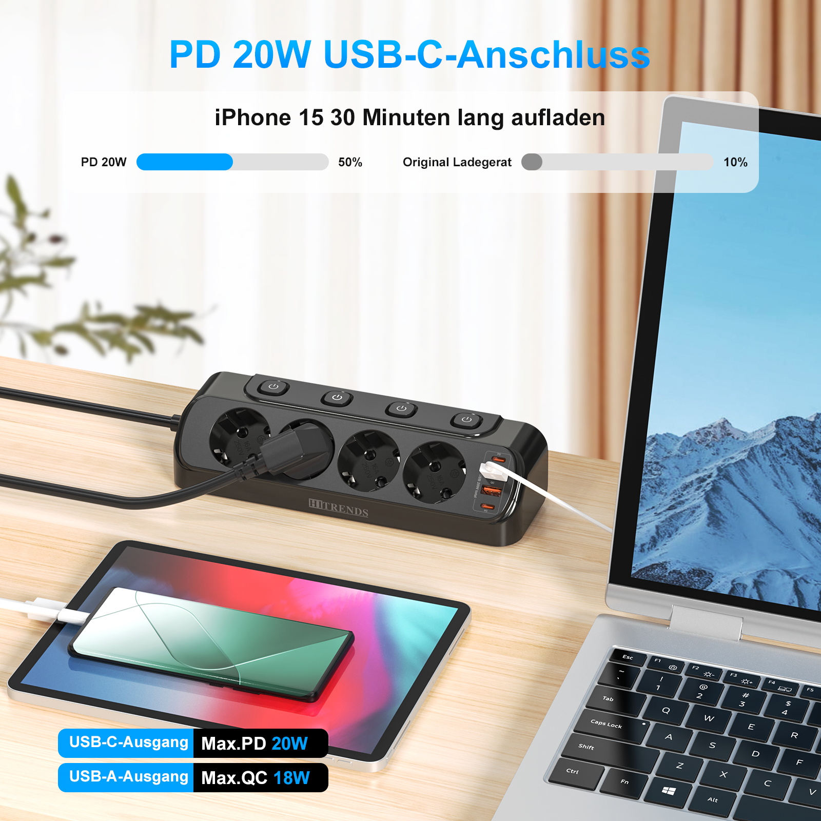 European Desktop Socket multi- – Power Strip Desk recenzja i cena
