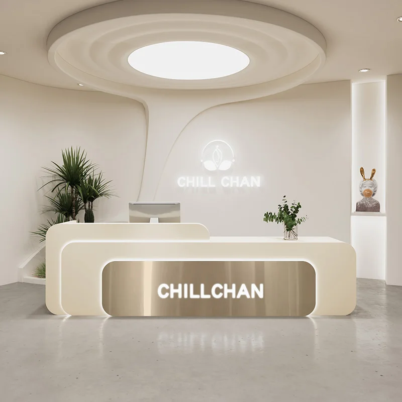 l shaped white reception desks – Home Office Tienda recenzja i cena