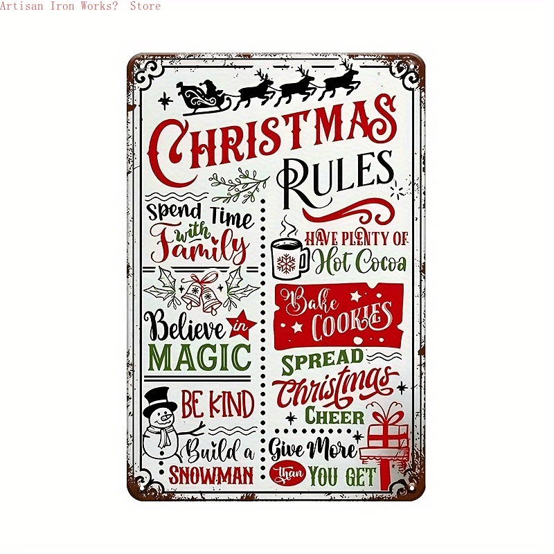 6pcs iron Christmas retro tin  – Home Office Industrial Style recenzja i cena