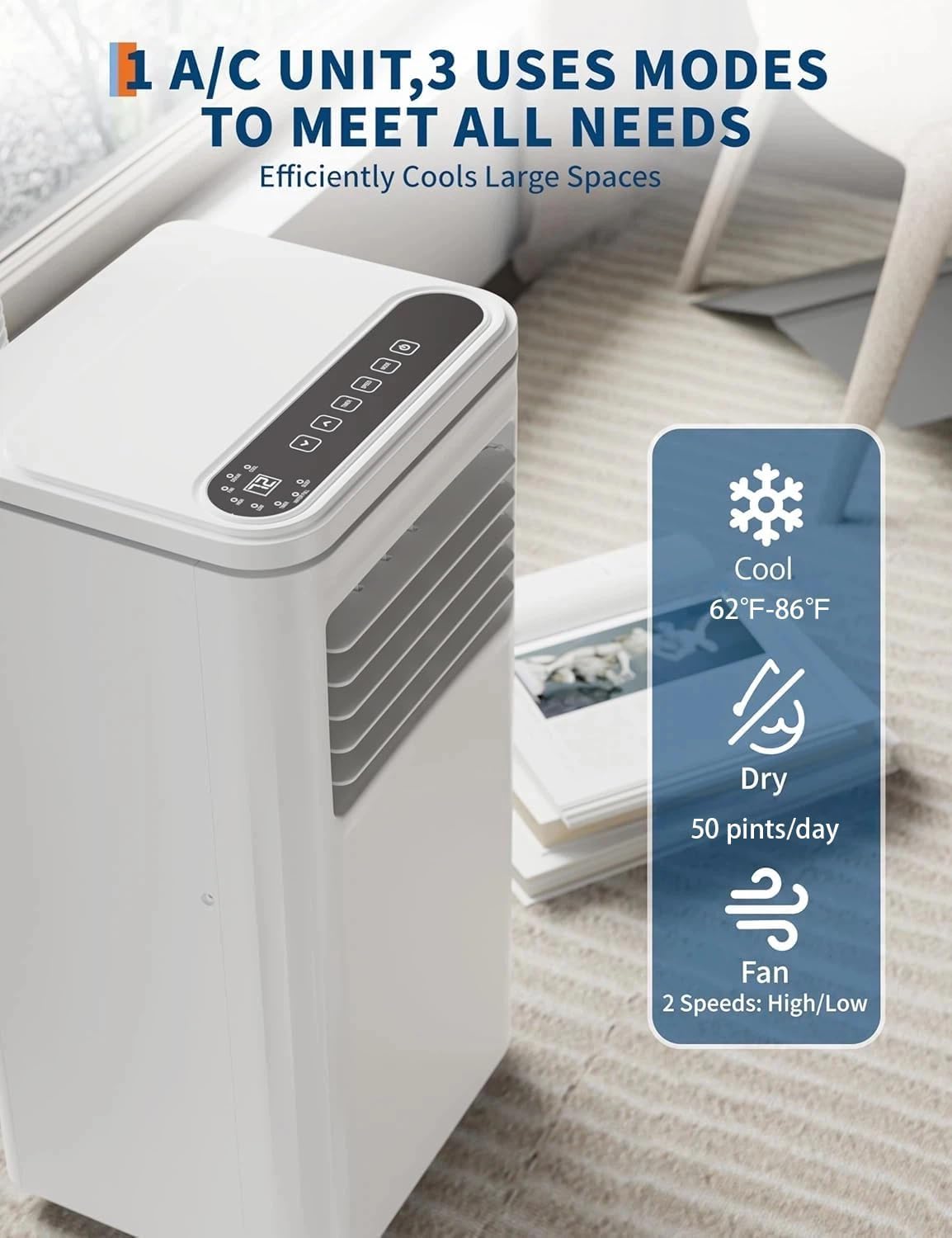 8,000 BTU Portable Air Conditi – Home Office Setup recenzja i cena