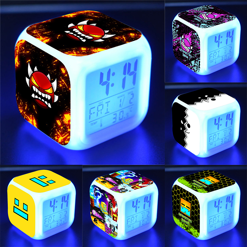 Angry Geometry Dash Alarm Cloc – Led Desk Clock recenzja i cena