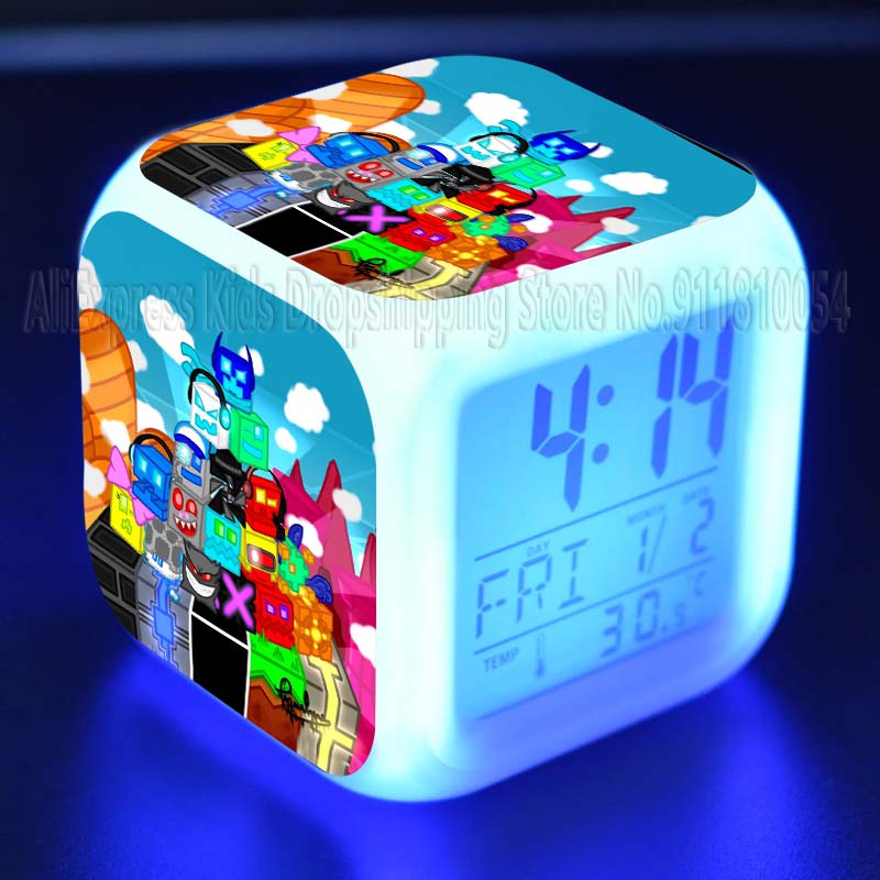 Angry Geometry Dash Alarm Cloc – Led Desk Clock recenzja i cena