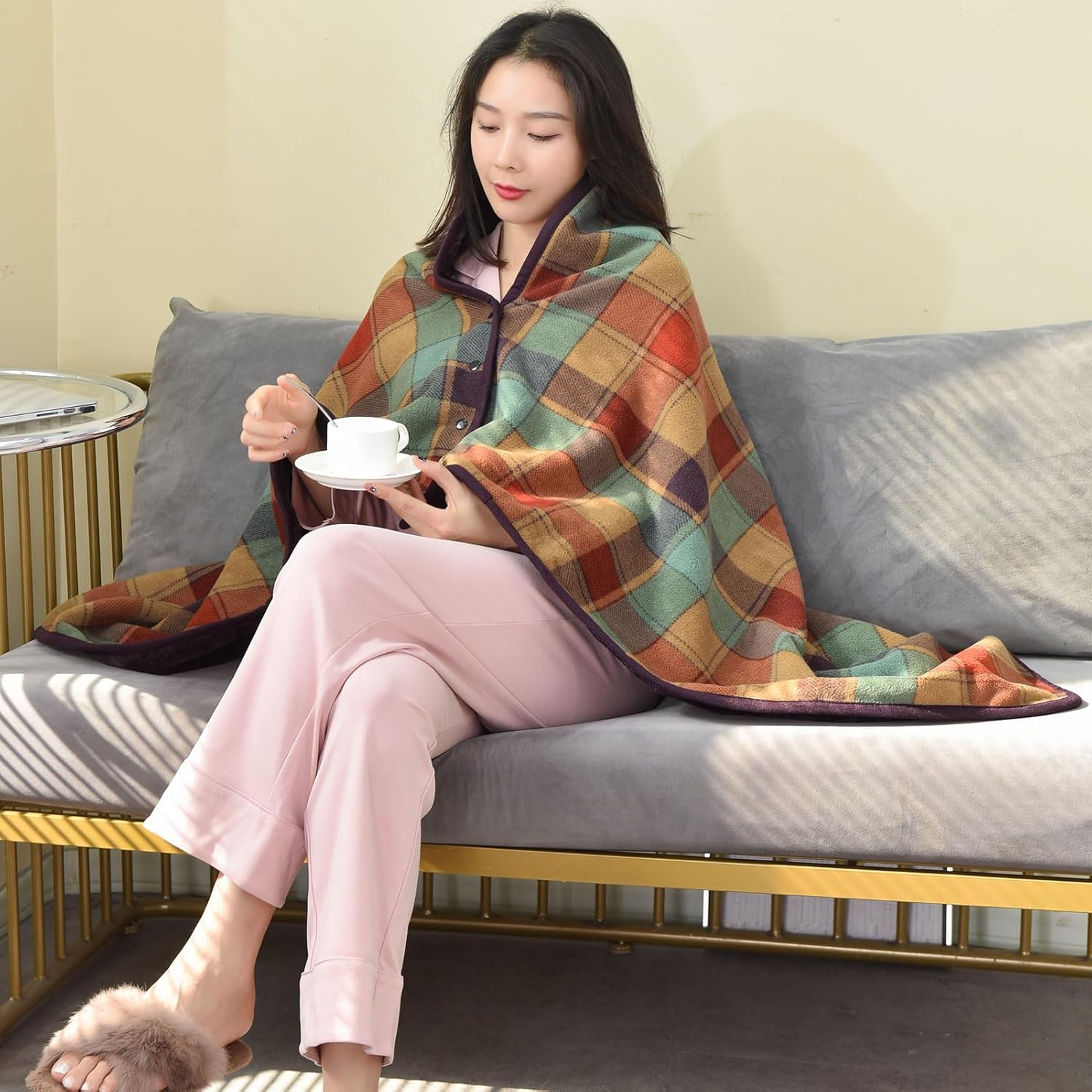 Wearable Blanket Throw Plush F – Home Office With Sofa recenzja i cena