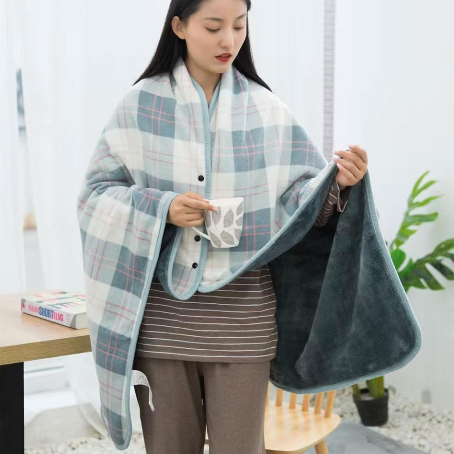 Wearable Blanket Throw Plush F – Home Office With Sofa recenzja i cena