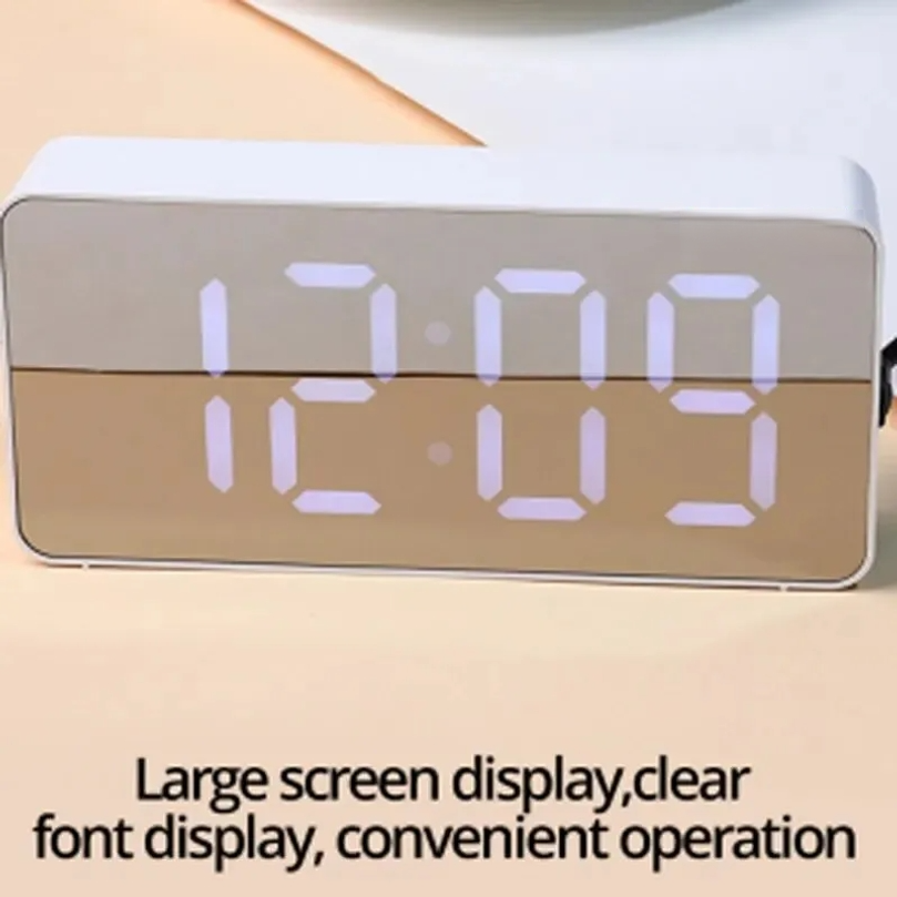 LED Mirror Desktop Alarm Clock – Led Desk Clock recenzja i cena
