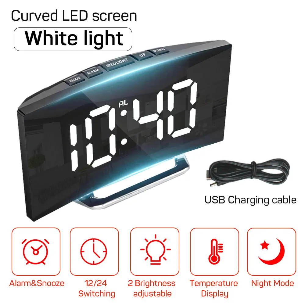 1pc LED Mirror Digital Clock B – Led Desk Clock recenzja i cena