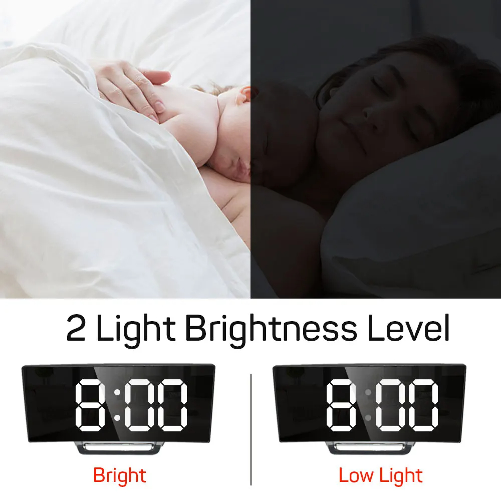 1pc LED Mirror Digital Clock B – Led Desk Clock recenzja i cena