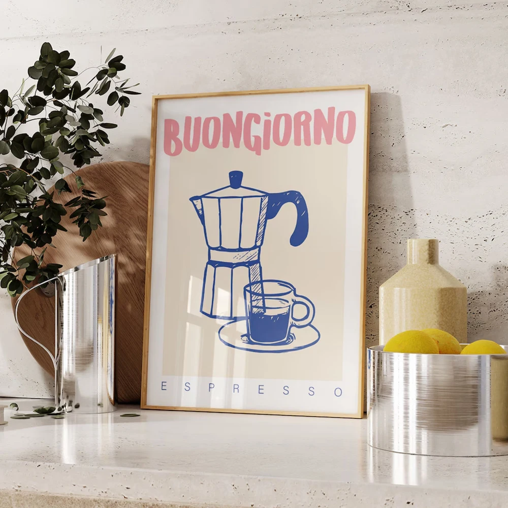 Modern Coffee Espresso Wall Ar – Home Office Kitchen recenzja i cena