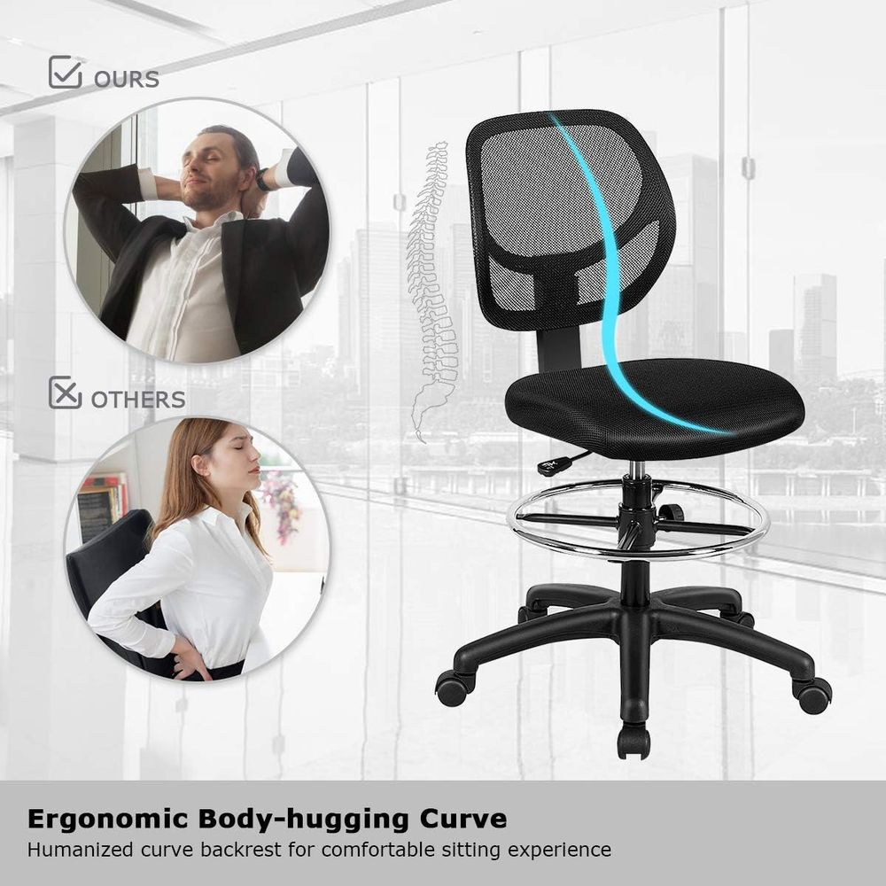 Ergonomic Black Mesh Swivel Of – Home Office Kitchen recenzja i cena