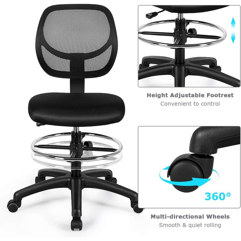Ergonomic Black Mesh Swivel Of – Home Office Kitchen recenzja i cena