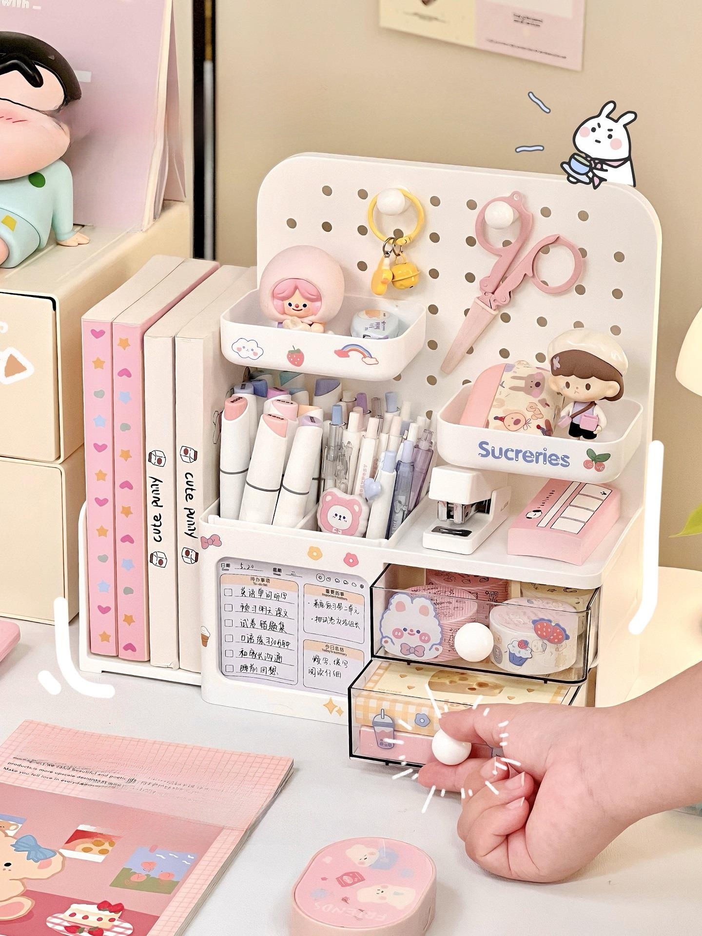 Desktop Hole Board Storage Box – Pen Holder Organizer recenzja i cena