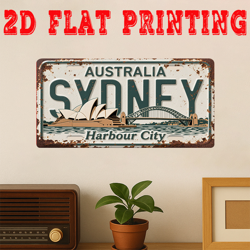 Tin Sign - Australia Sydney Ha – Home Office Australia recenzja i cena