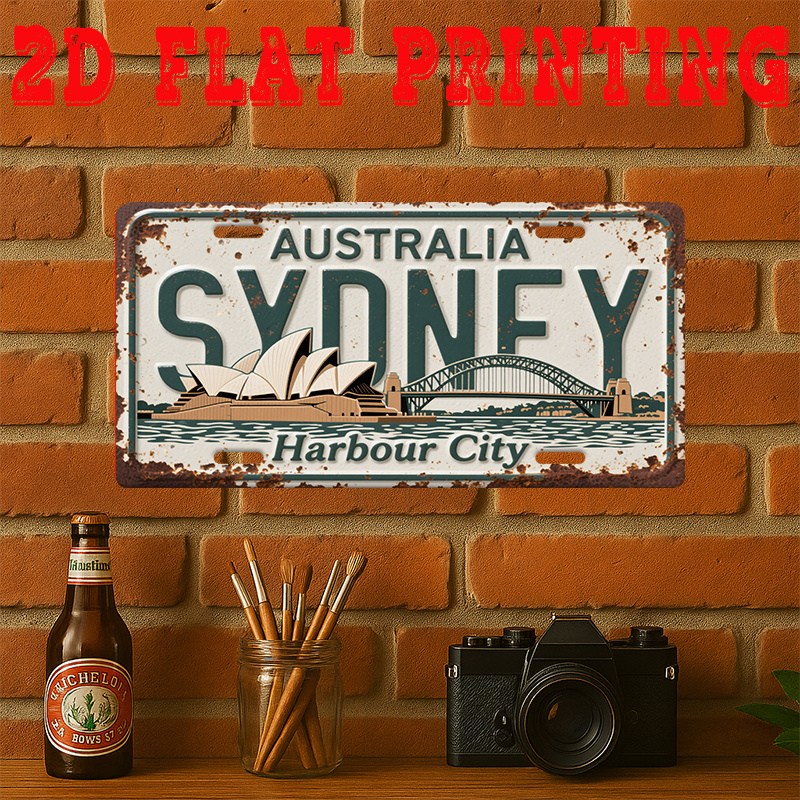 Tin Sign - Australia Sydney Ha – Home Office Australia recenzja i cena