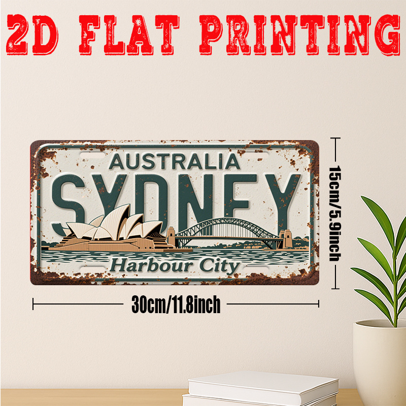 Tin Sign - Australia Sydney Ha – Home Office Australia recenzja i cena