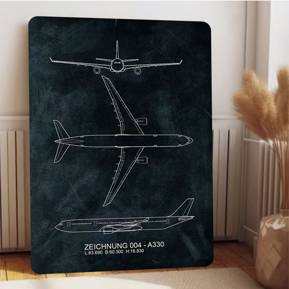 A330 Aircraft Blueprint Metal  – Home Office Industrial Style recenzja i cena
