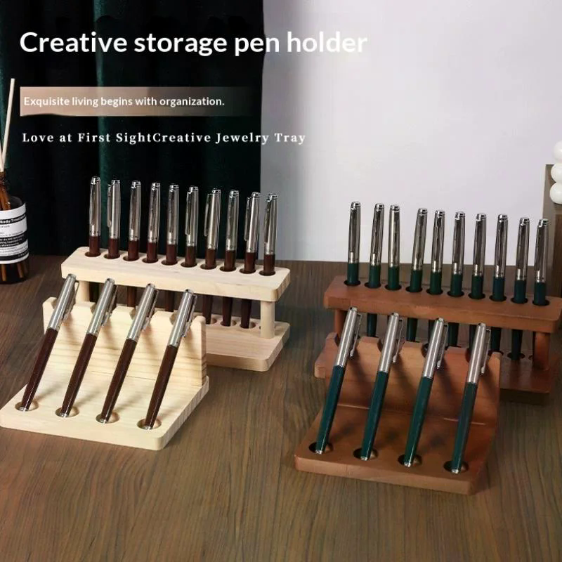 Walnut Wood Test Tube Rack Mul – Pen Holder Organizer recenzja i cena