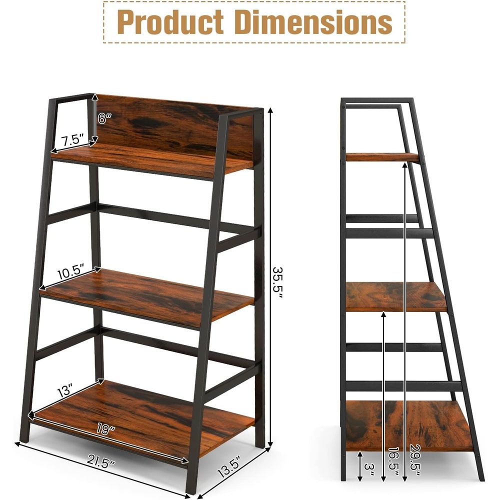Industrial-Style 3-Tier Wooden – Home Office Industrial Style recenzja i cena
