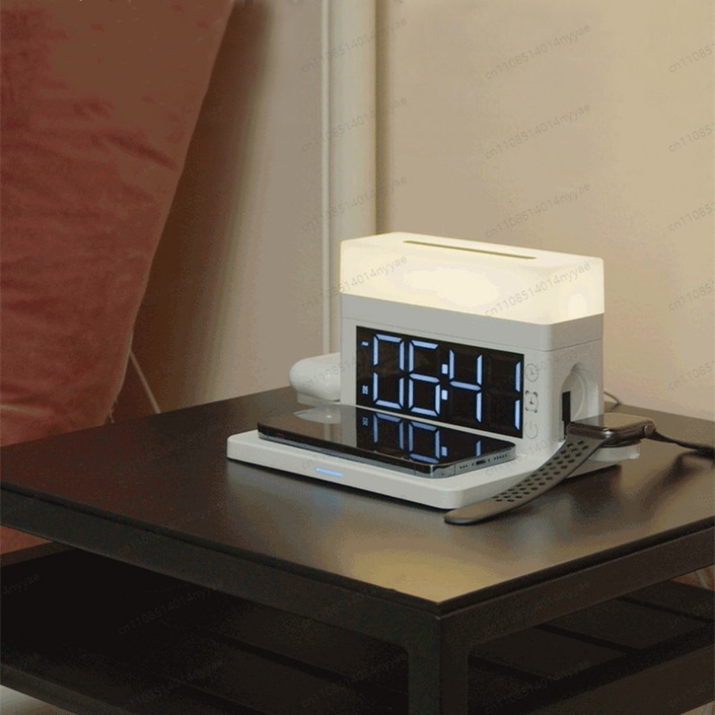 6-in-1 Wireless Charging Desk  – Led Desk Clock recenzja i cena