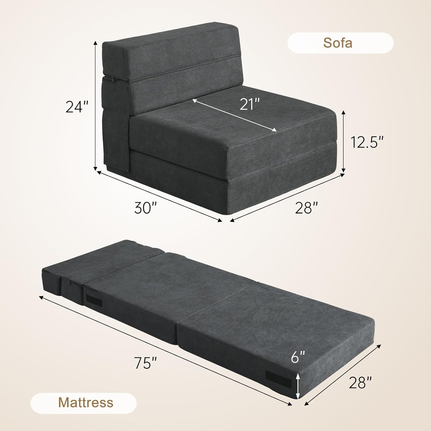 Folding Sofa Bed Single Size w – Home Office With Sofa recenzja i cena