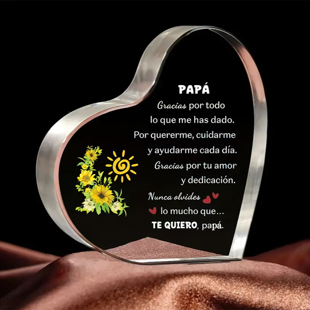 Spanish dad heart-shaped acryl – Home Office Logo recenzja i cena