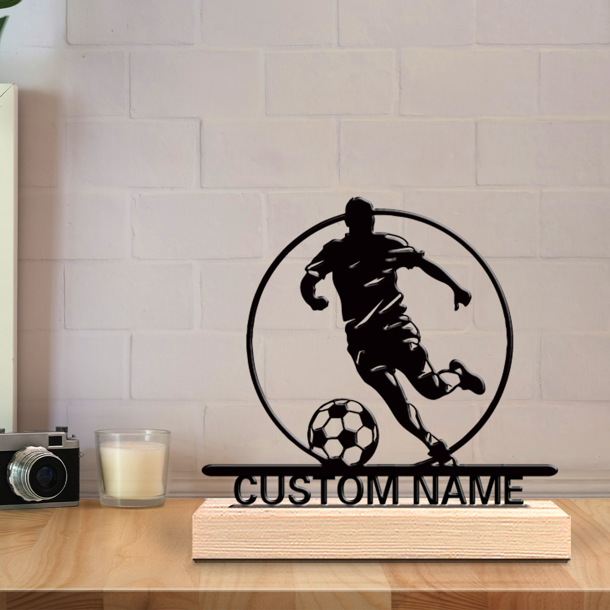 Custom Soccer Player Metal Sta – Home Office Setup recenzja i cena
