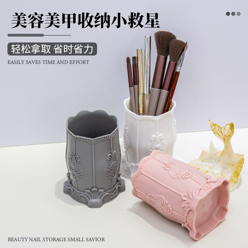 Retro - Carved Manicure Tool O – Pen Holder Organizer recenzja i cena