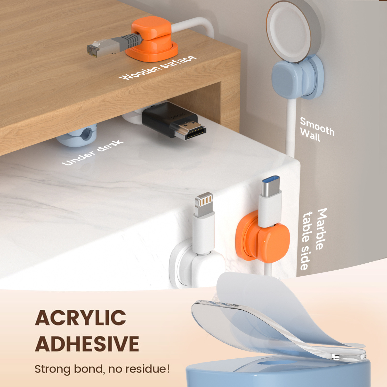 adhesive cable organizer Cable – Home Office Organization recenzja i cena