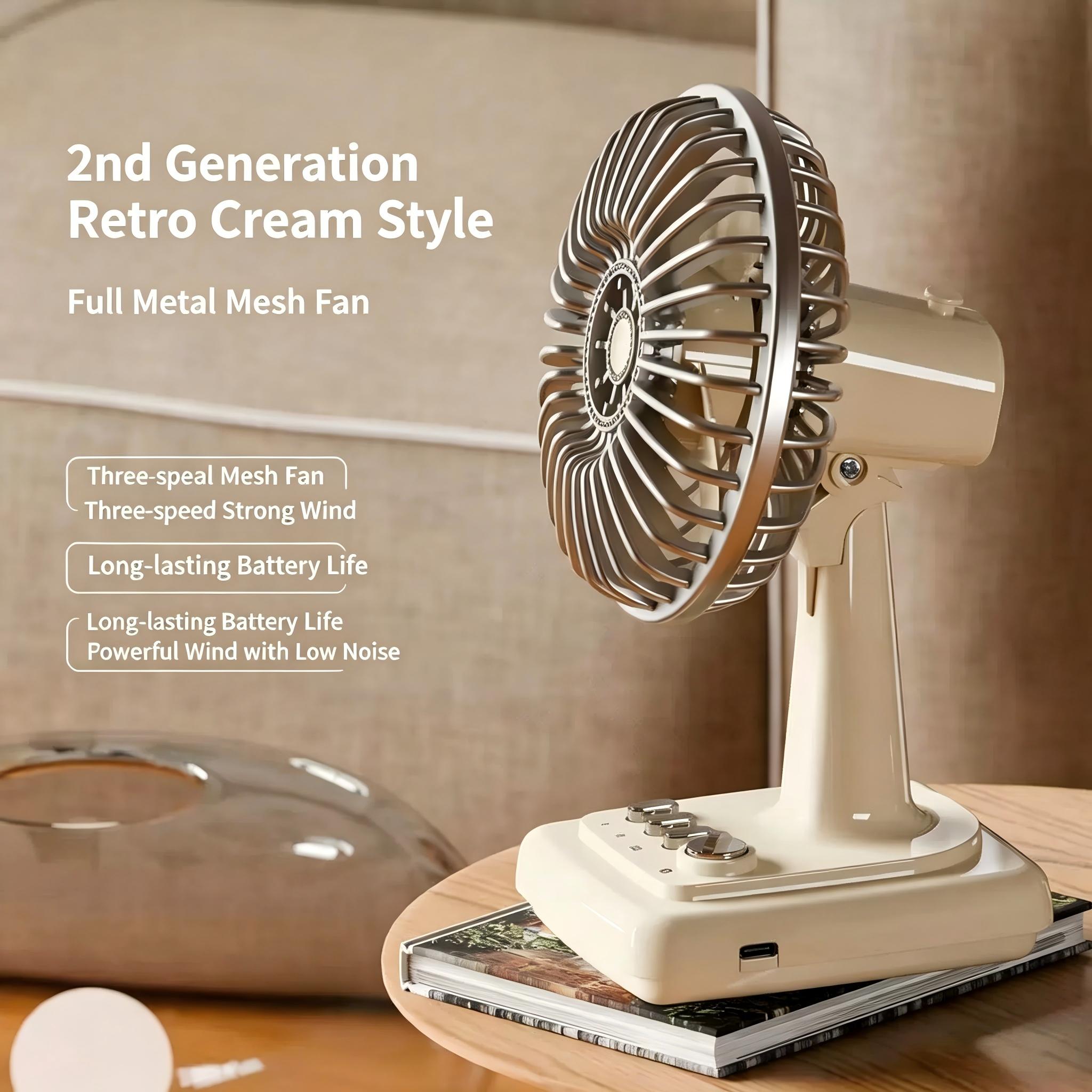 Retro Alloy Desktop Fan 3 Spee – Home Office Setup recenzja i cena