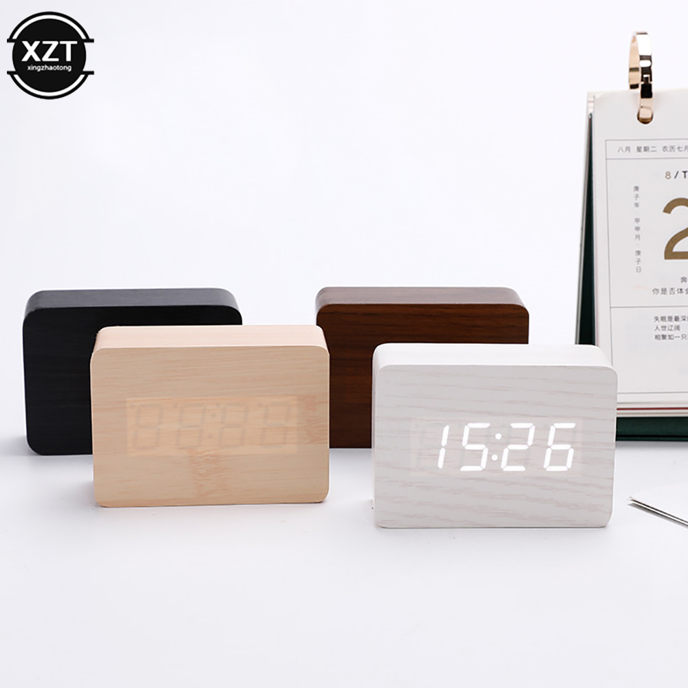 Fashion Alarm Clock LED Wooden – Led Desk Clock recenzja i cena