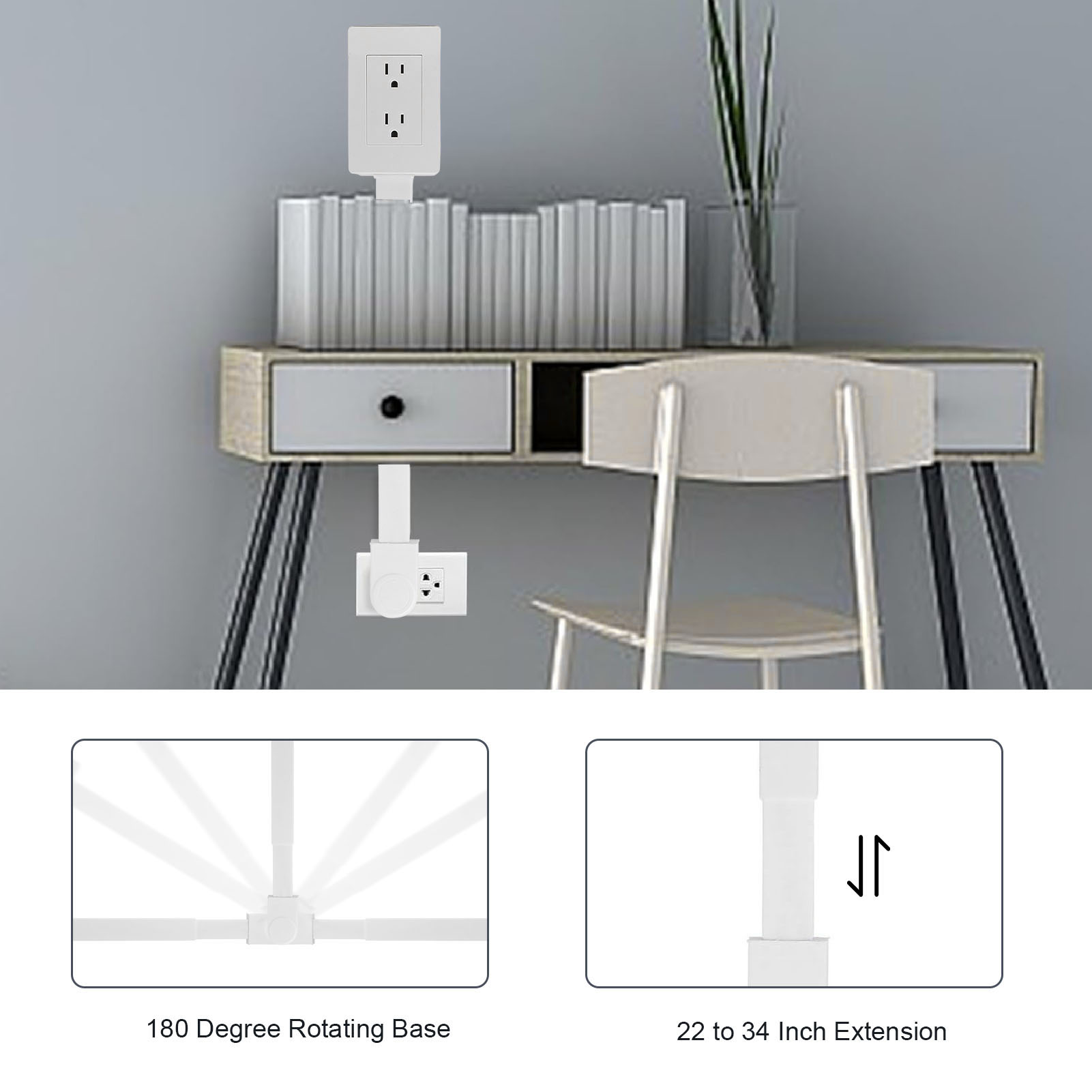 Rotatable Power Strip Flexible – Power Strip Desk recenzja i cena