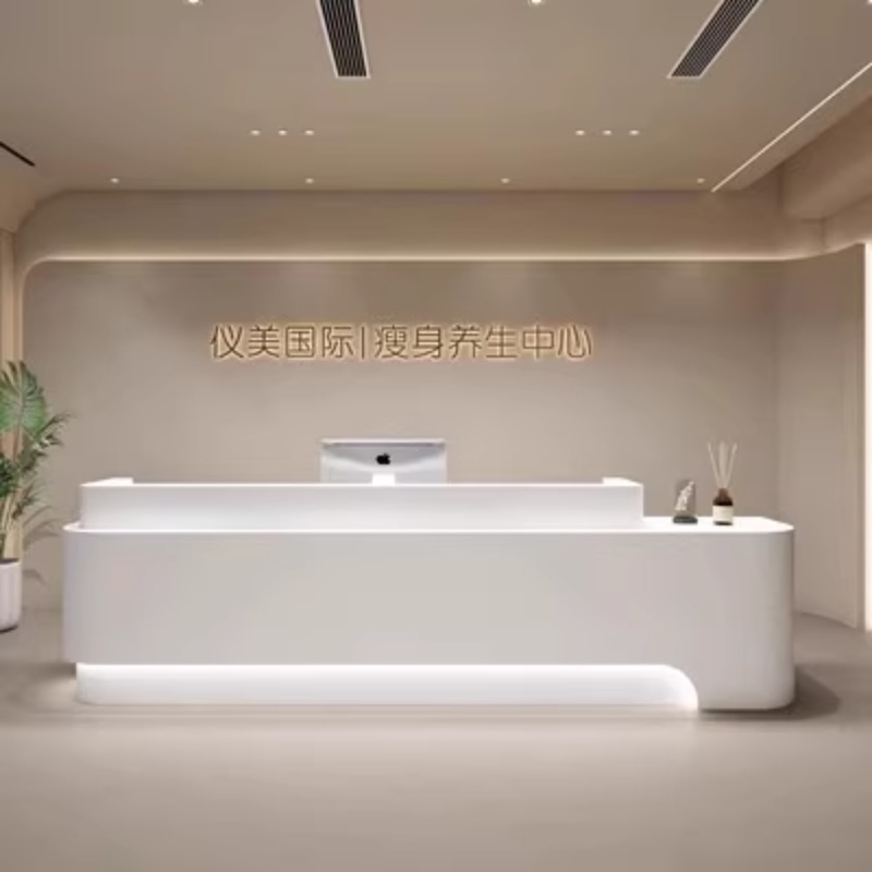 Luxury White Reception Desks M – Home Office Tienda recenzja i cena