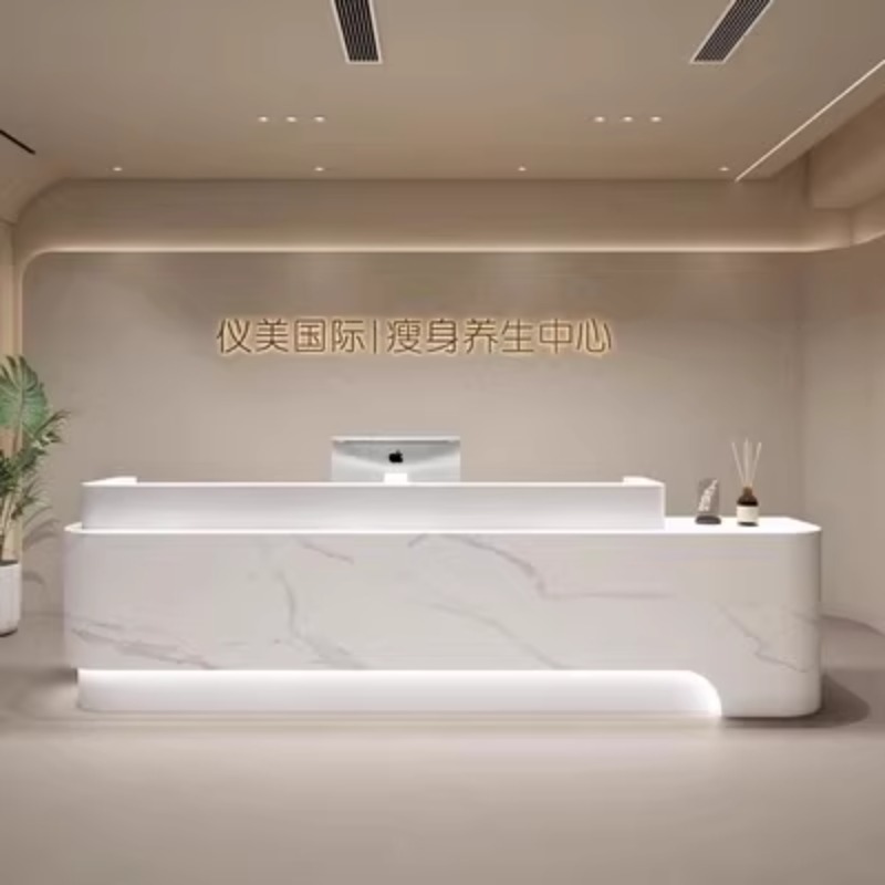 Luxury White Reception Desks M – Home Office Tienda recenzja i cena