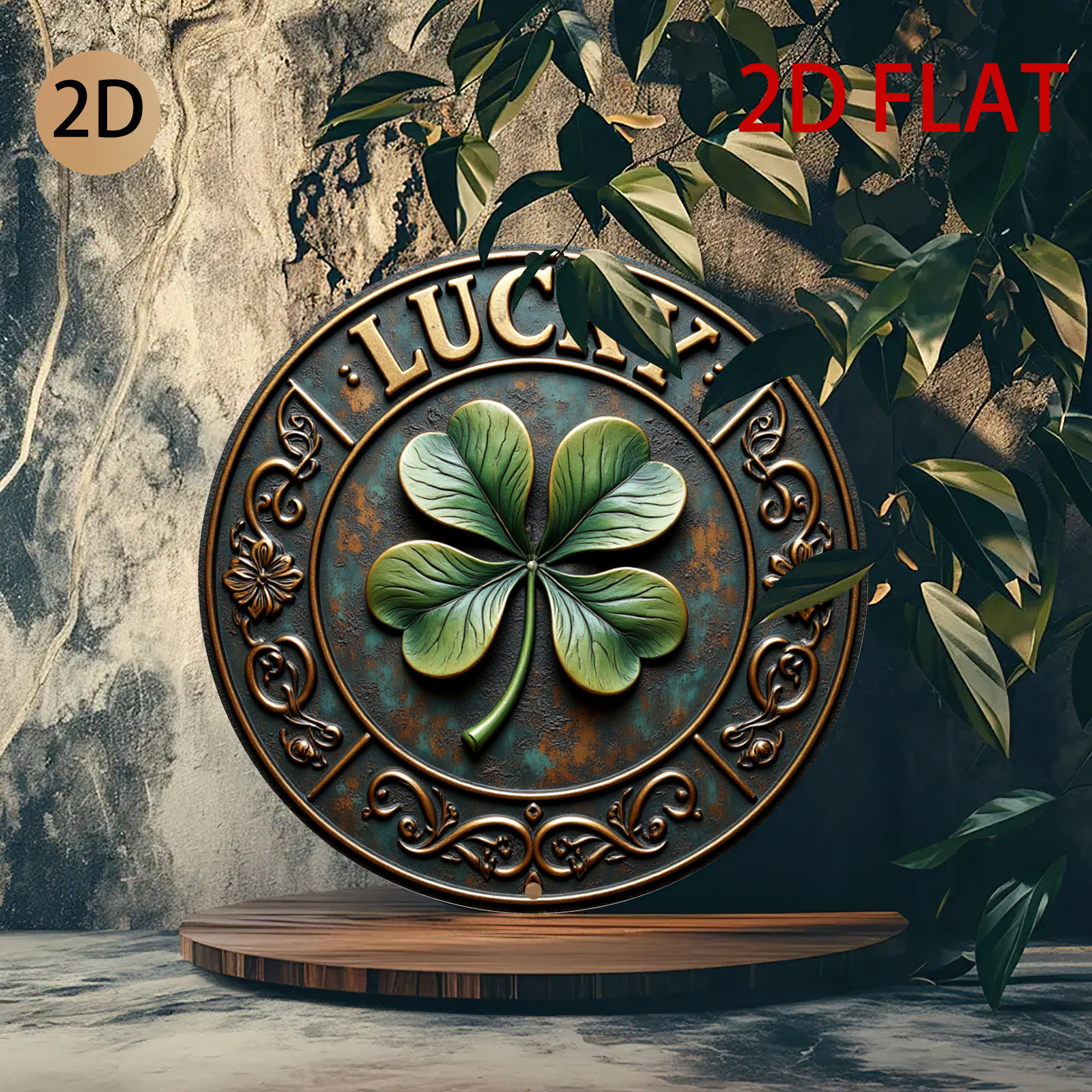 Vintage Rustic Metal Lucky Clo – Home Office Logo recenzja i cena