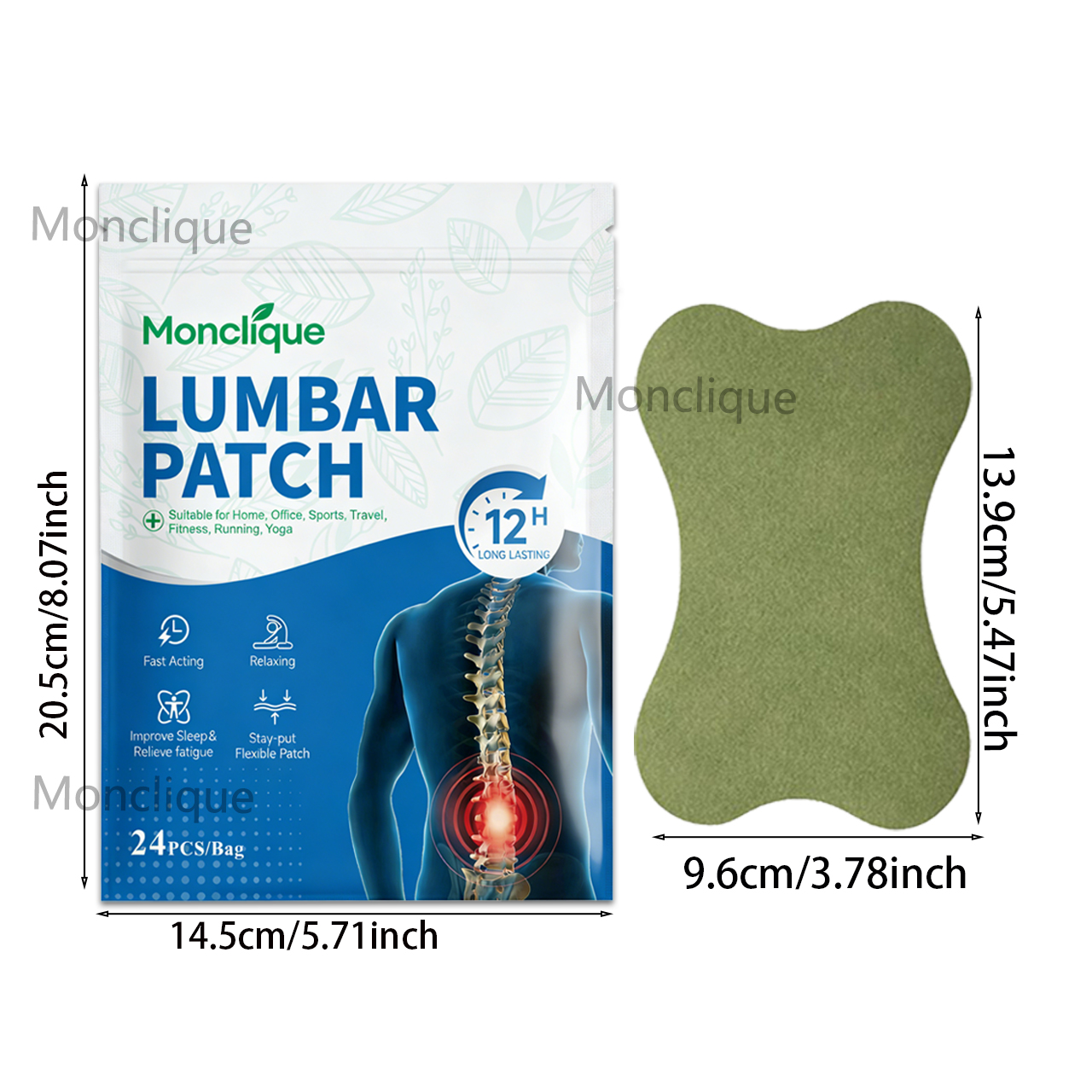 12/72PCS Lumbar Massage Patch  – Anti Fatigue Mat recenzja i cena
