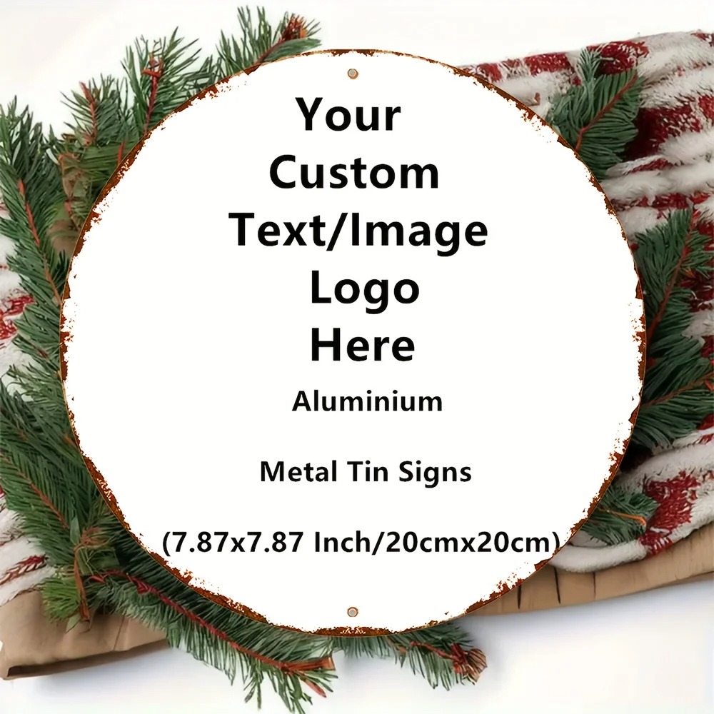 Custom Round Tin Sign - Vintag – Home Office Logo recenzja i cena