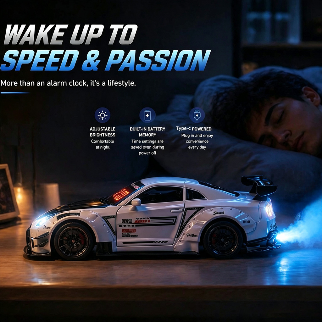 1PCS Rechargeable Hypercar Mod – Led Desk Clock recenzja i cena
