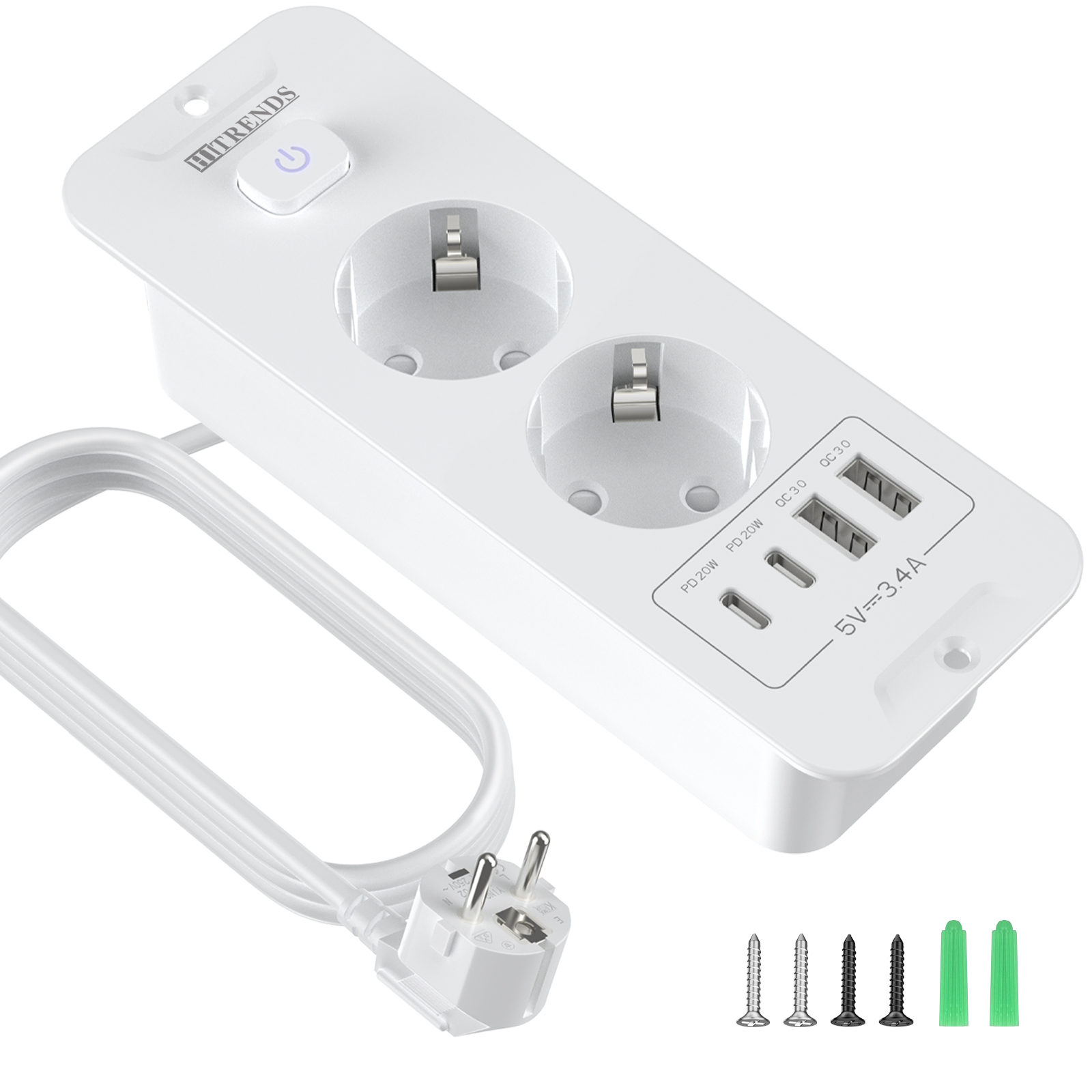 Desktop Built-in Socket with 2 – Power Strip Desk recenzja i cena